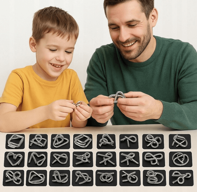 Metalowe łamigłówki